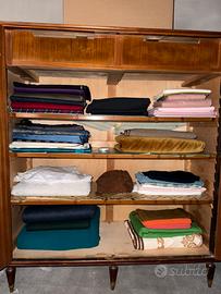 scampoli di stoffe+mix nastri/centrini/pizzi