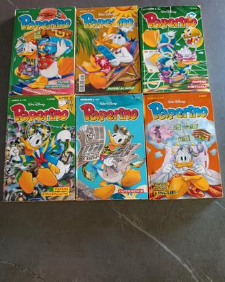 LOTTO DI 6 FUMETTI PAPERINO DELLA WALT DISNEY 