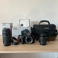 Canon 1300d con obiettivi