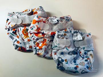 Kit di 5 pannolini lavabili usati pochissimo