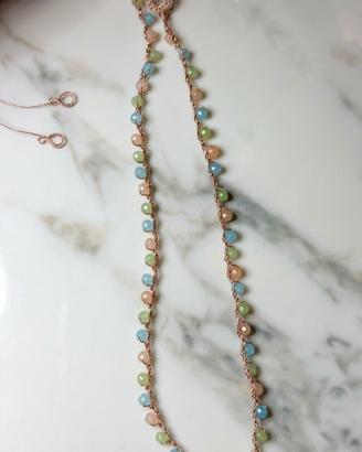 Collana choker in tre colori