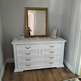 Comò  stile vintage rimodernato shabby chic 