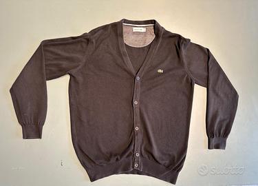Cardigan Lacoste Uomo XL (FR 6) - Marrone Scuro Sc