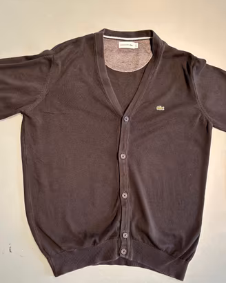 Cardigan Lacoste Uomo XL (FR 6) - Marrone Scuro Sc