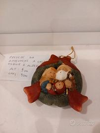 presepe natività da appendere in ceramica 