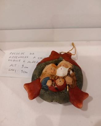 presepe natività da appendere in ceramica 