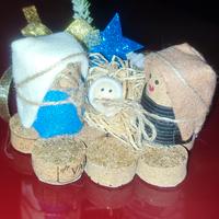 presepe fatto a mano 14*14*h9 cm