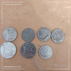 7 monete in lire da 5/:10 lire 1951/53
