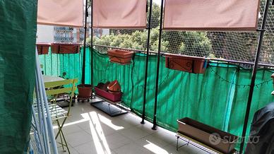 tende avvolgibili da esterno con pali telescopici