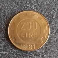 200 Lire 1981 Ruota Dentata Italia