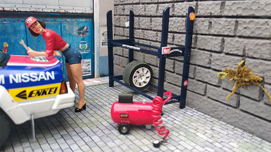 Diorama 1/24 garage compressore aria