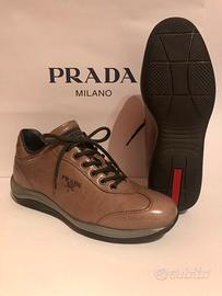 PRADA* Scarpe sneakers in pelle da donna Originali