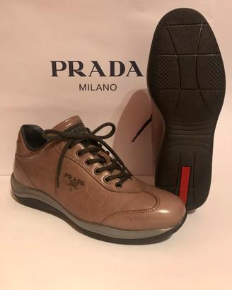 PRADA* Scarpe sneakers in pelle da donna Originali
