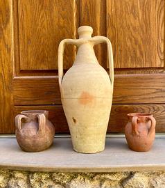 Lotto ceramiche quartara bummulo terracotta Sicily