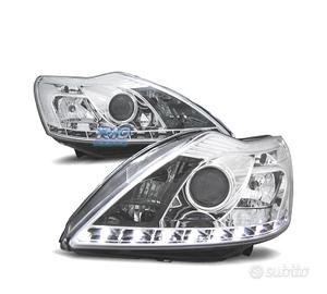 FARI FORD FOCUS 08-10 LUCE DIURNA FONDO CROMATO