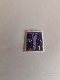 posta aerea G.N.R. 1 LIRA  VARIETÀ 