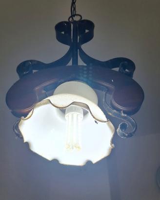 Vintage Rustici in Ferro Battuto, Legno e Vetro