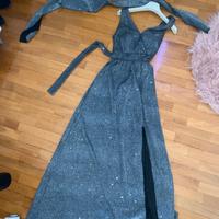 Vesitito argento glitterato