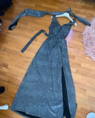 Vesitito argento glitterato