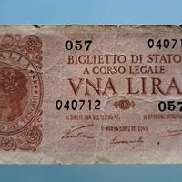 Moneta da Una Lira di carta 1944