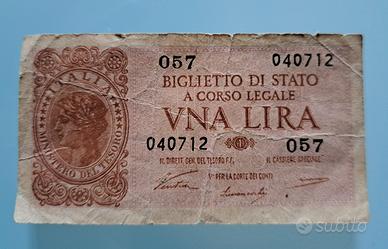 Moneta da Una Lira di carta 1944