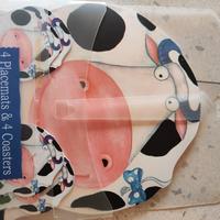 set completo di 4 segna posto e 4 sottobicchieri