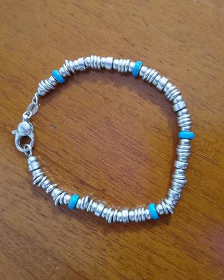 bracciale in argento con inserti smaltati 