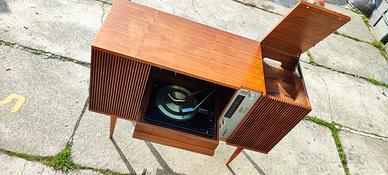 Mobile stereo vintage LESA con giradischi e radio 