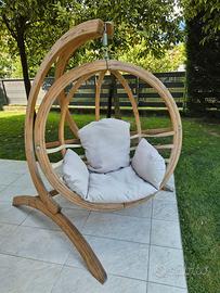 Poltrona sospesa in legno da giardino