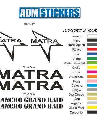 adesivi decorativi matra rancho grand raid