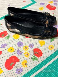 Ballerine Burberry pelle/tela
