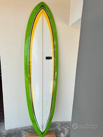 Tavola surf retro 7 piedi Ado surfboard due pinne