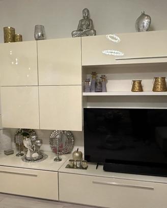 Parette soggiorno bianco lucido