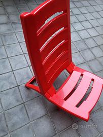 seggiolina spiaggia rosso