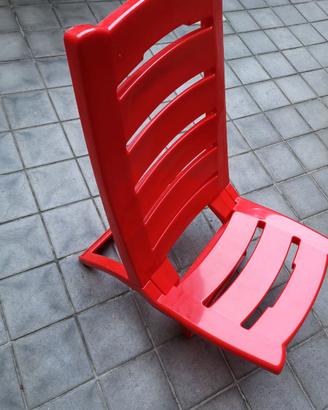 seggiolina spiaggia rosso