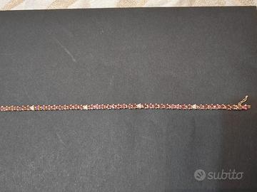 bracciale tennis con rubini e diamanti in oro