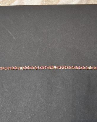 bracciale tennis con rubini e diamanti in oro