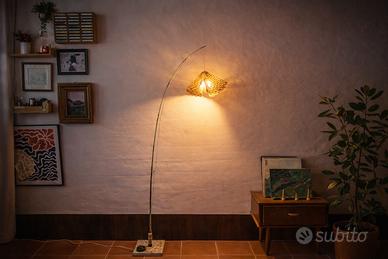 Lampada Piantana Artigianale Canna da Pesca