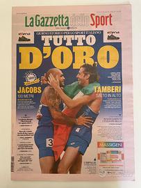 Gazzetta Jacobs-Tamberi olimpiadi Tokyo 2020