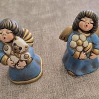 Thun Coppia Angeli Blu Orsetto-Fiore
