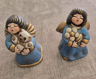 Thun Coppia Angeli Blu Orsetto-Fiore