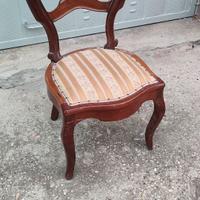 Coppia di sedie foderate anni ‘40