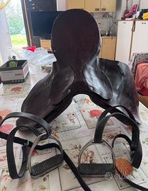 sella pariani con staffe e staffili