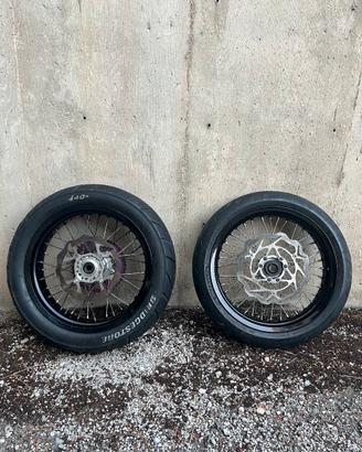 Cerchi Excel Motard TM Neri Originali Completi 

