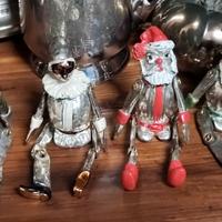 4 marionette metallo smaltato 