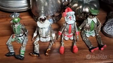 4 marionette metallo smaltato 
