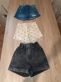 pantaloni corti ragazza taglia XS 