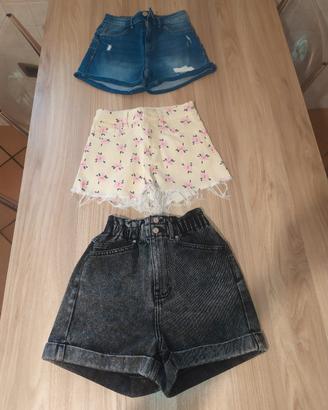 pantaloni corti ragazza taglia XS 