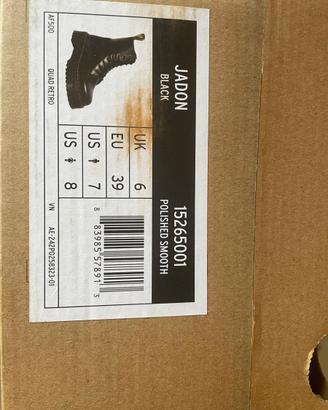 dr martens jadon black polished smooth 39