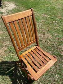 Sedie  in legno pieghevoli da giardino